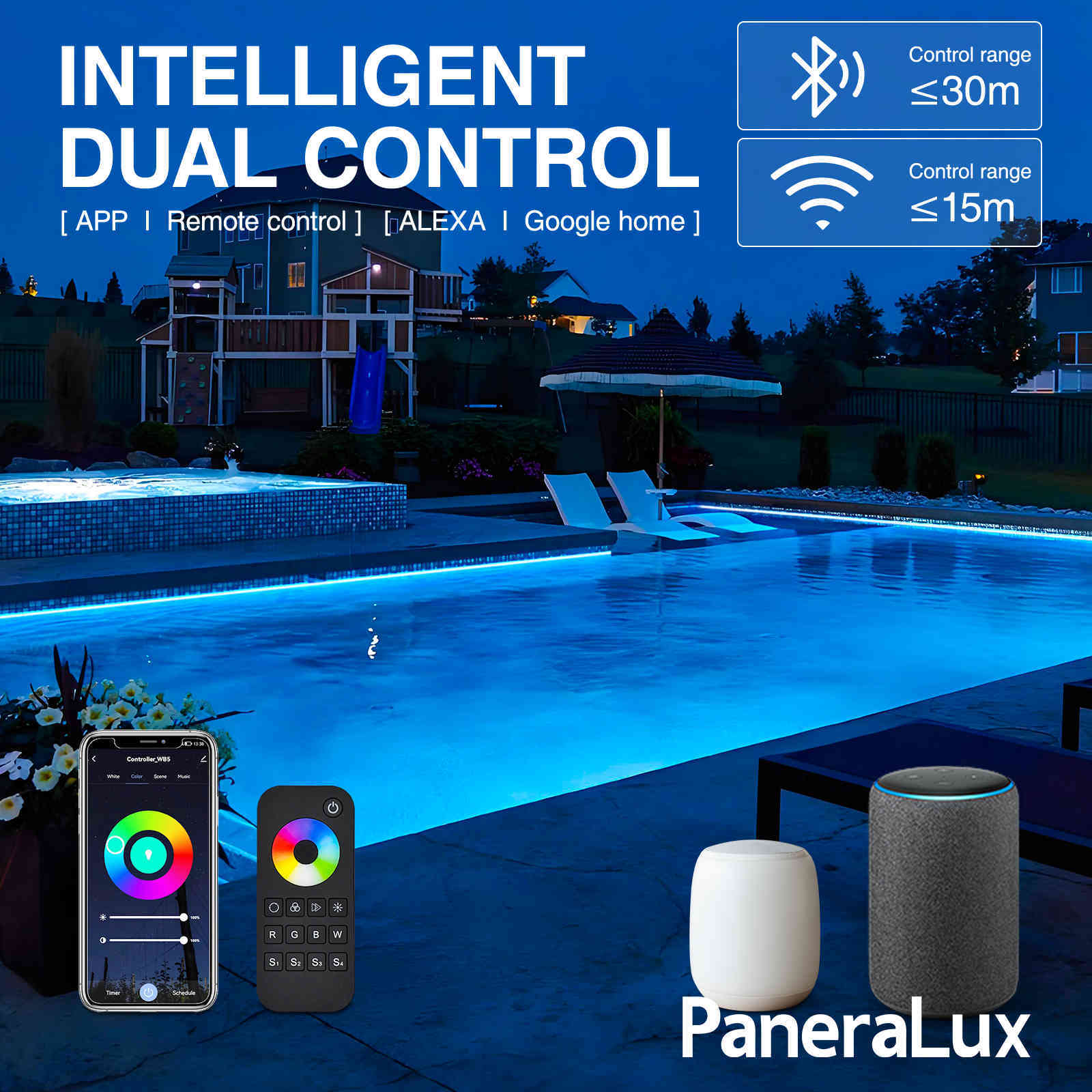 PaneraLux PaneraLux Colored Underwater Pool Light Strips (T1512 V3.0 )LED light