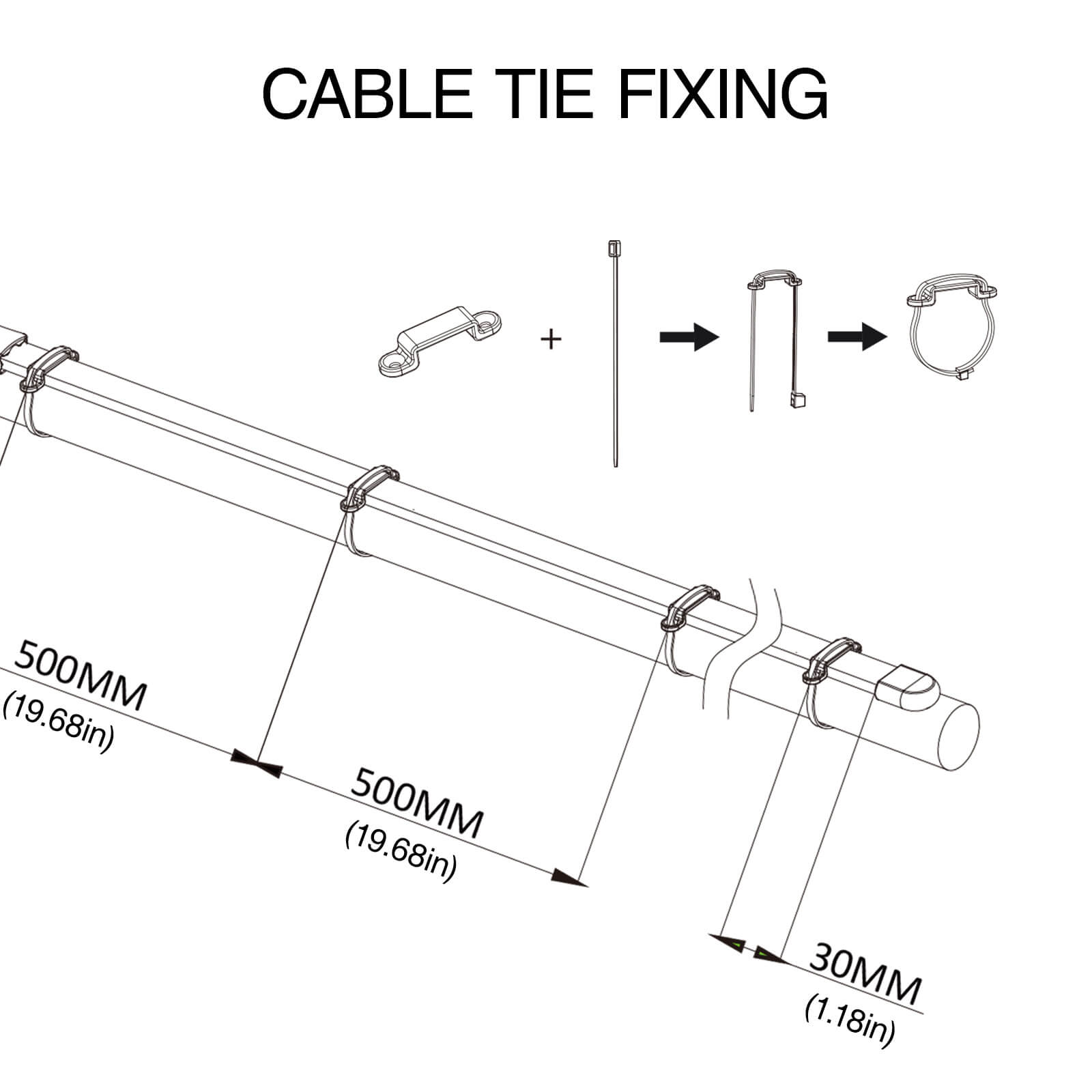 decorative garden light cable tie fixing effect picture