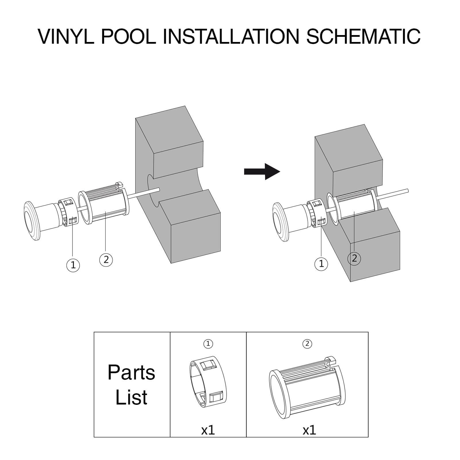 Vinyl Pool Installation Schematic of Pool Lamp