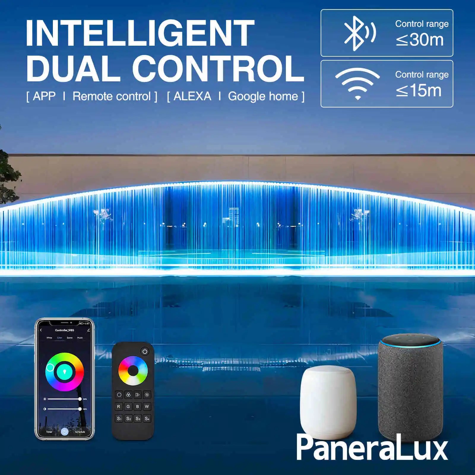 fountain light intelligent dual control
