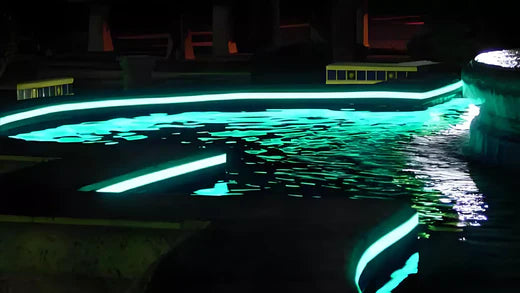 A Pool with Pool LED Light Strip