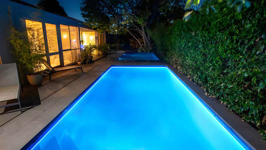 Blue Pool Edge Lighting