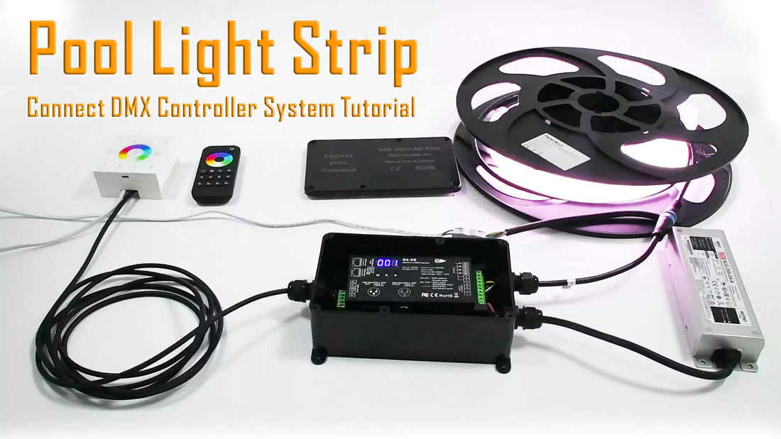 Pool Light Strip Connect DMX Controller System Tutorial