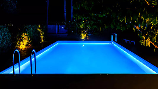 Pool with emitting light