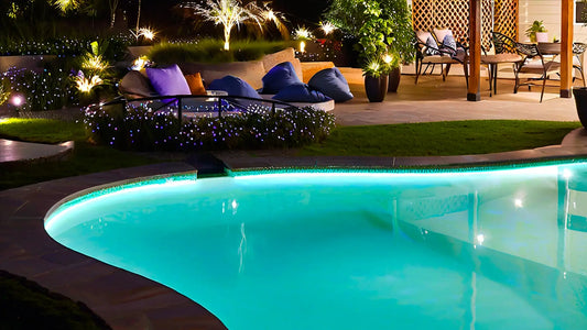 bright outdoor string lights