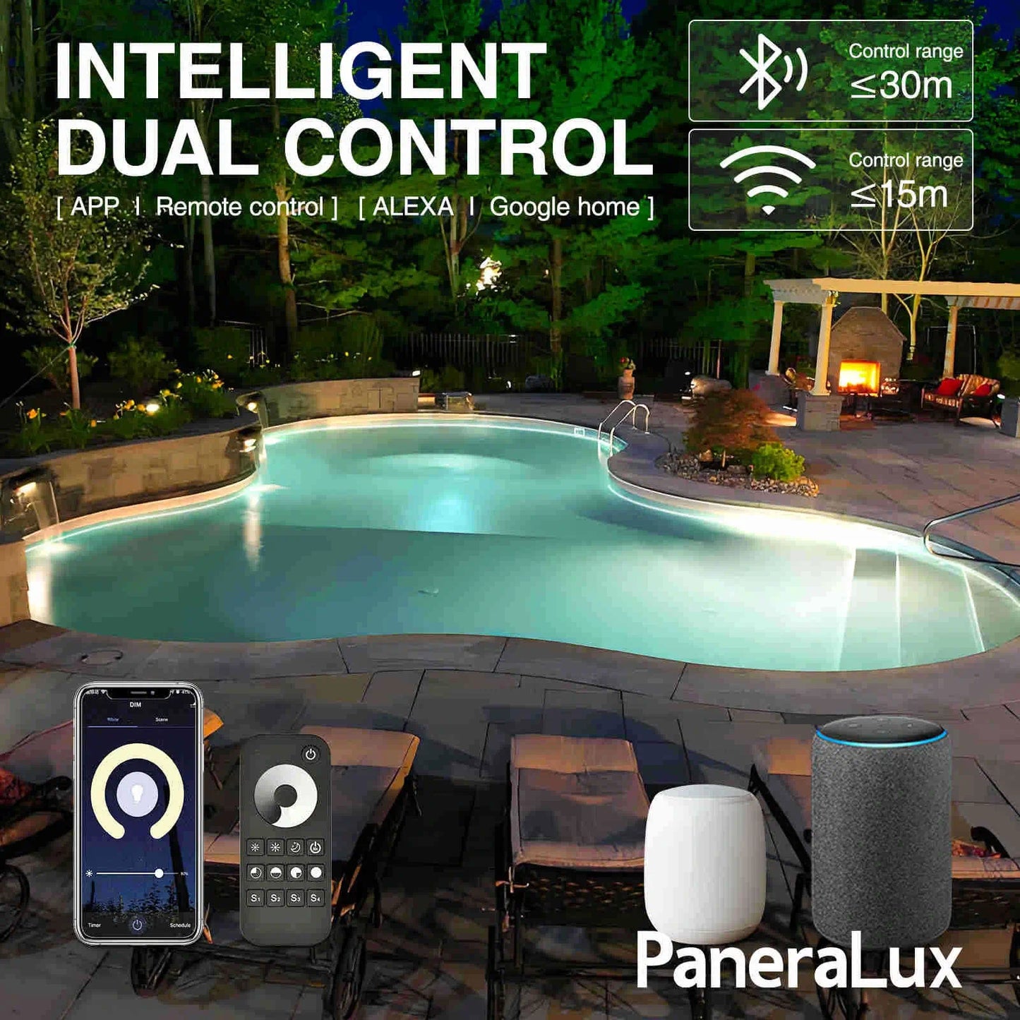 PaneraLux Colored IP68 Underwater Pool Light Strip(T1512 V3.0)