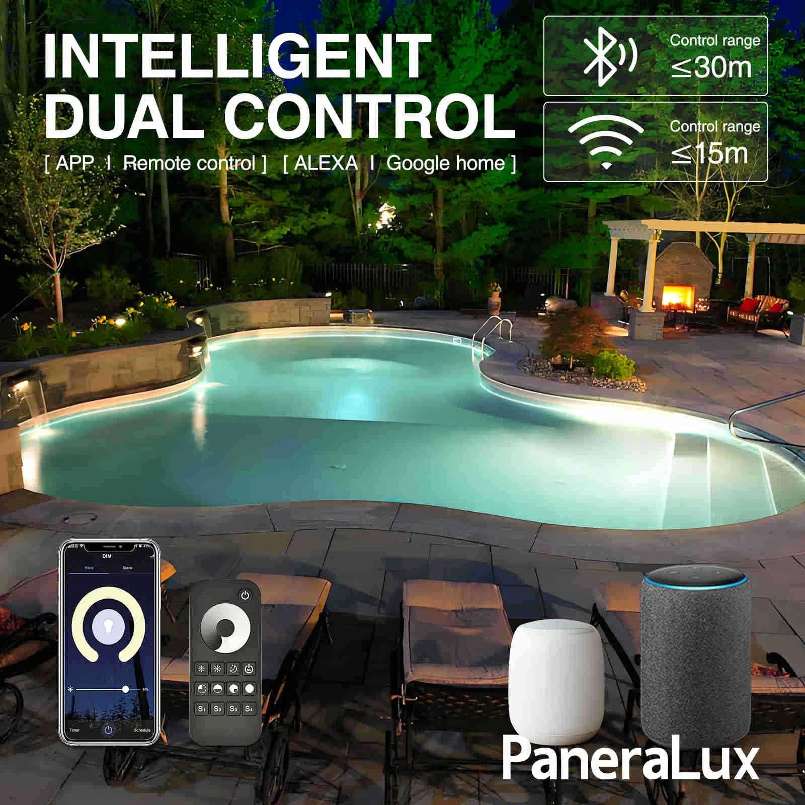 PaneraLux Colored IP68 Underwater Pool Light Strip(T1512 V3.0)