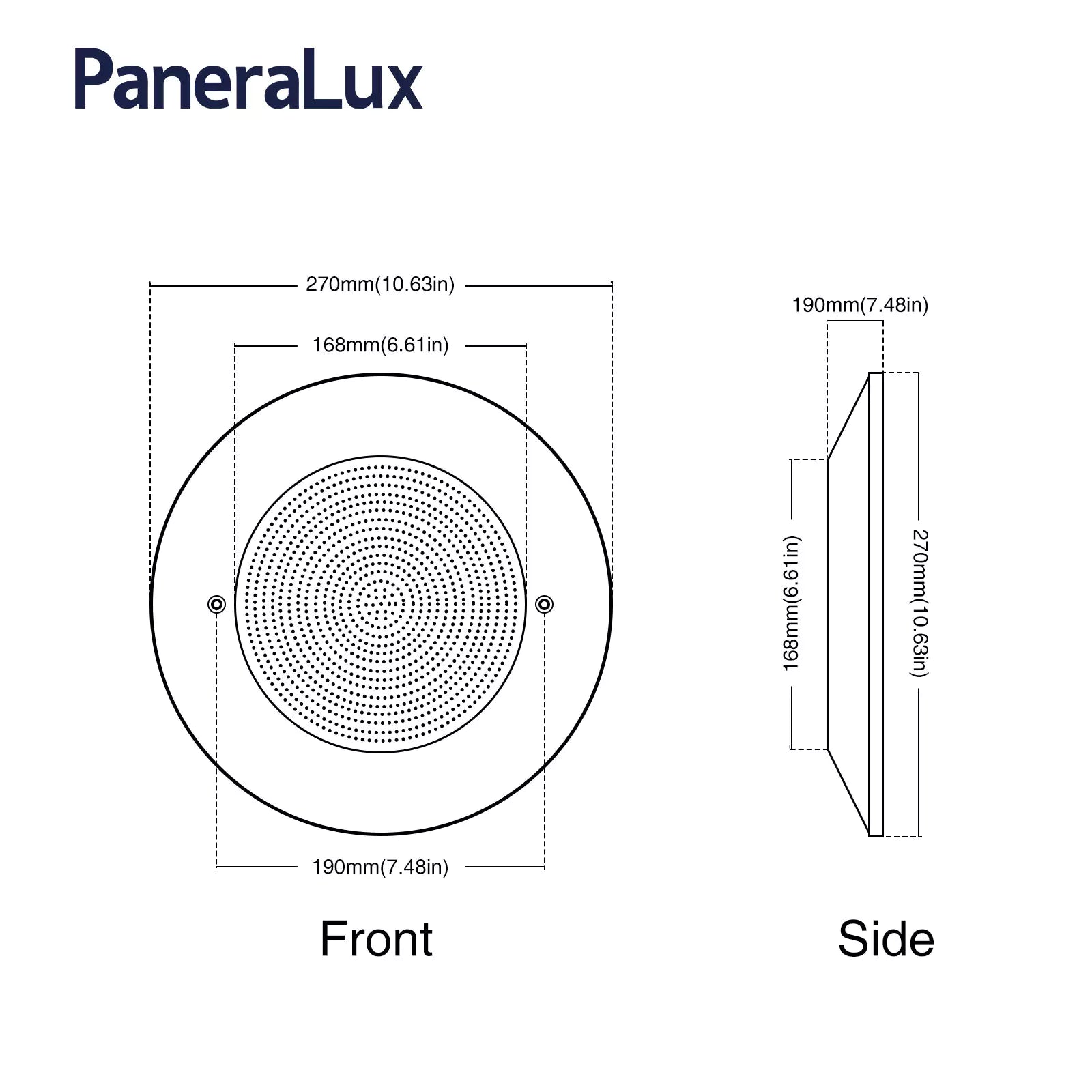 Dimensions of Underwater Pool Light