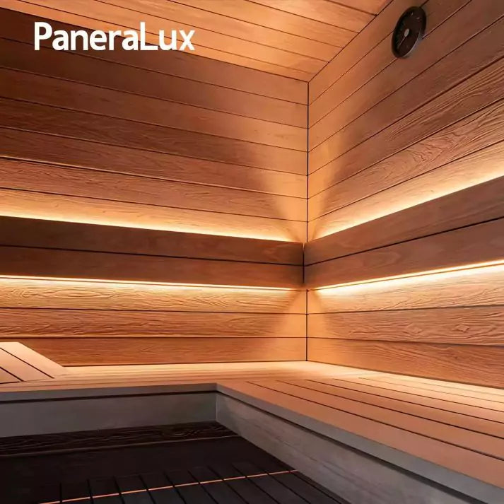 Effect for PaneraLux Sauna LED Strips as Steam Shower Light