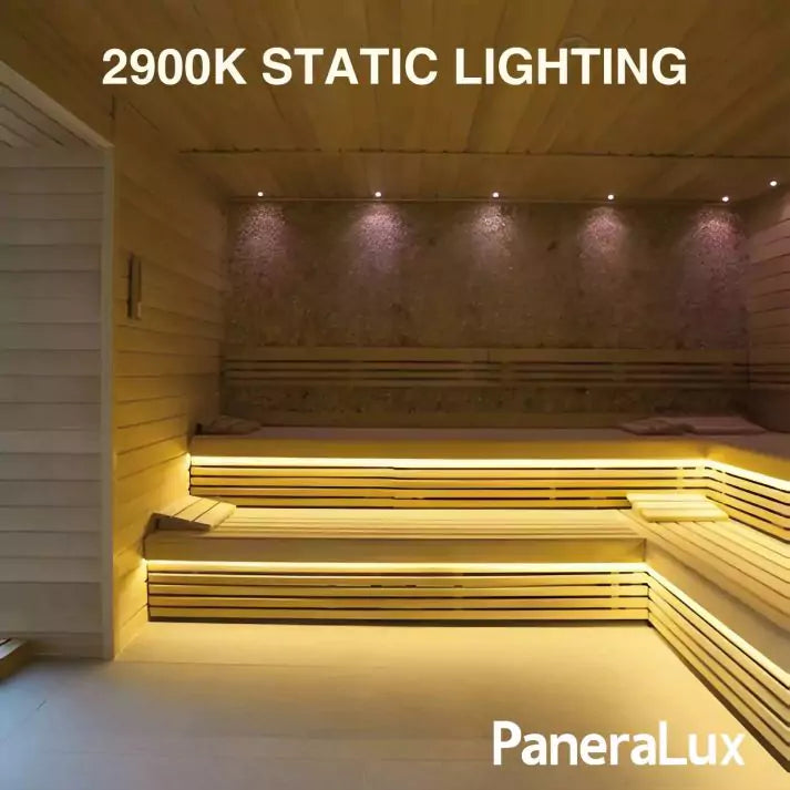 LED Sauna Light with 2900K Static White Lighting