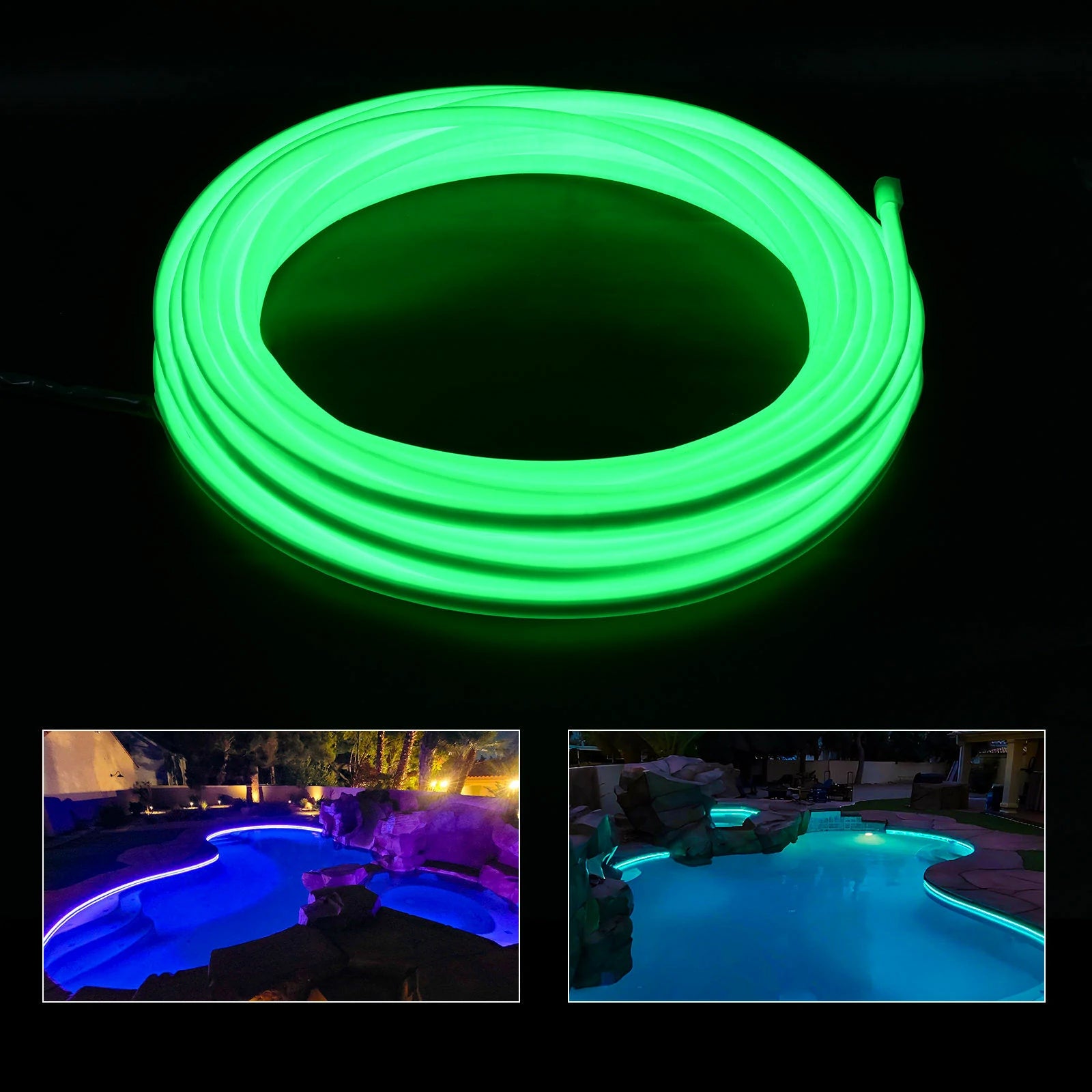 Pool Led Rope Light Colored LED Pool Lights | PaneraLux IP68 Underwater Strip