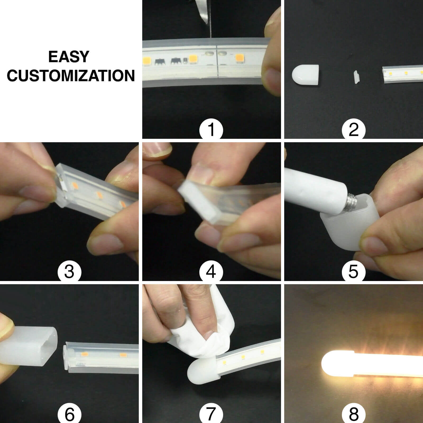 outdoor led strip lights for outside tail plug installation method from PaneraLux