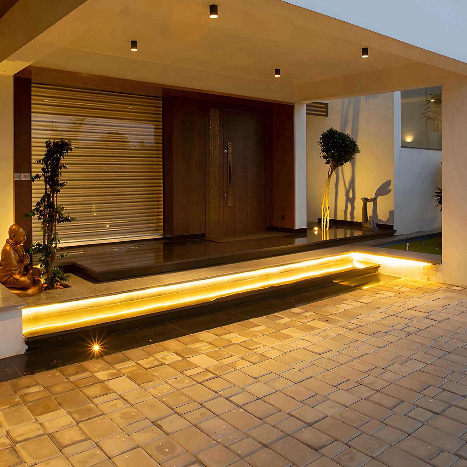 warm white LED strip outdoor step lights